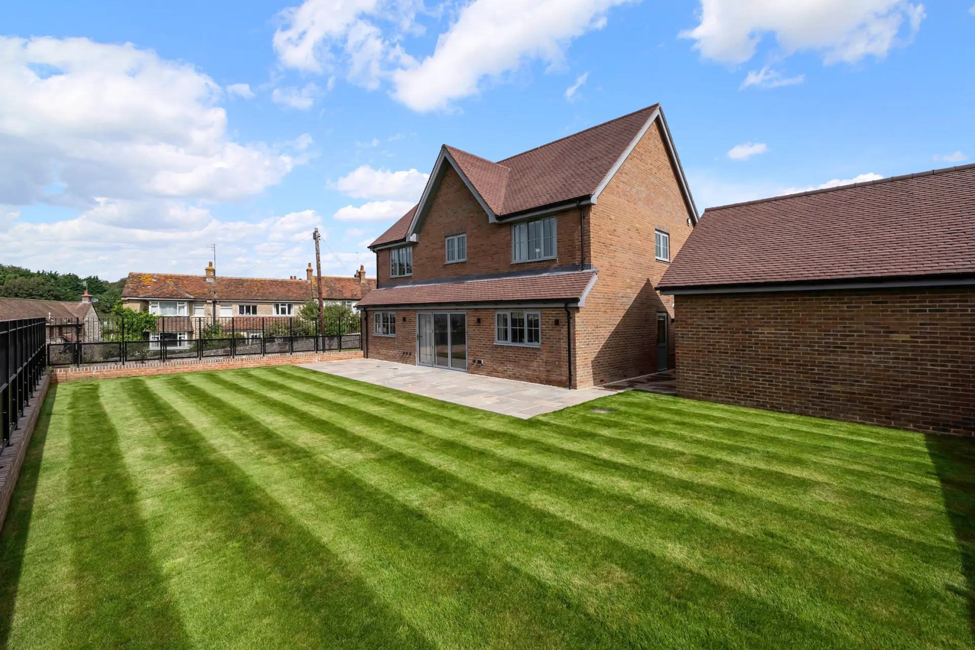 a house with a lawn