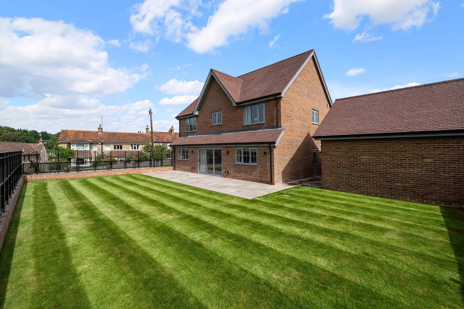 a house with a lawn