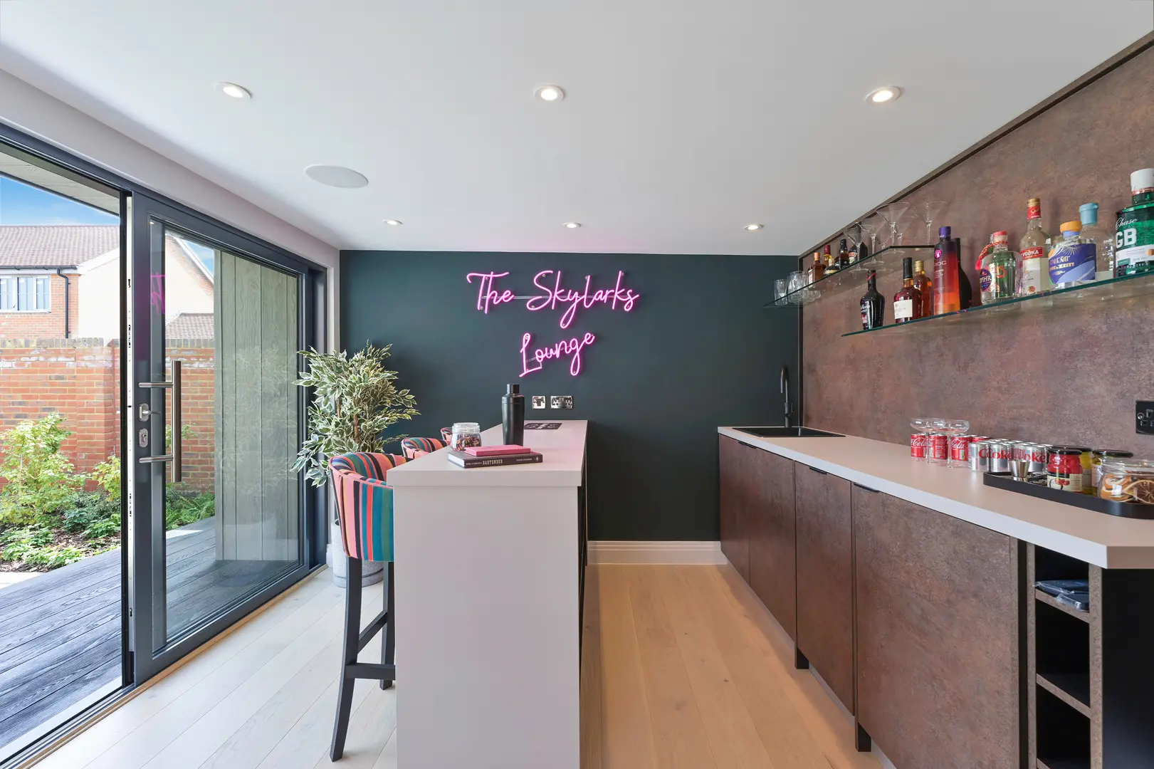 a bar in a room