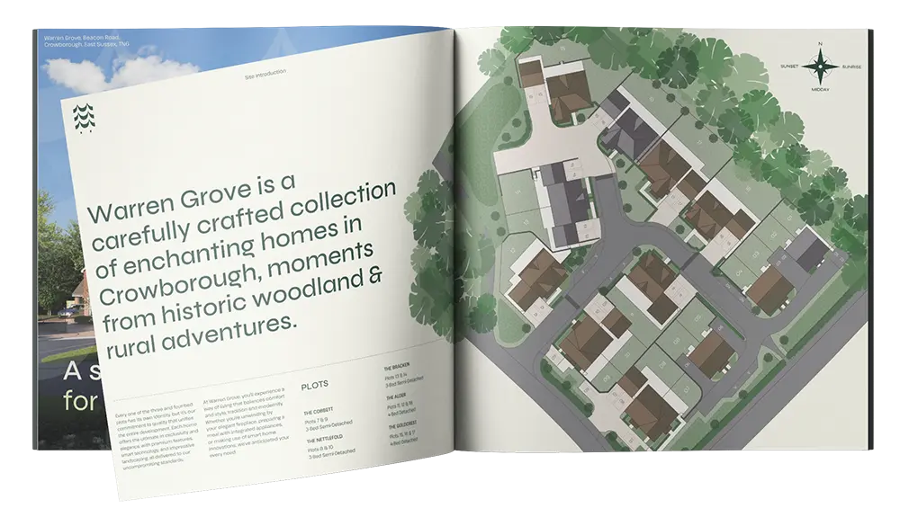 an open book with a map of a neighborhood