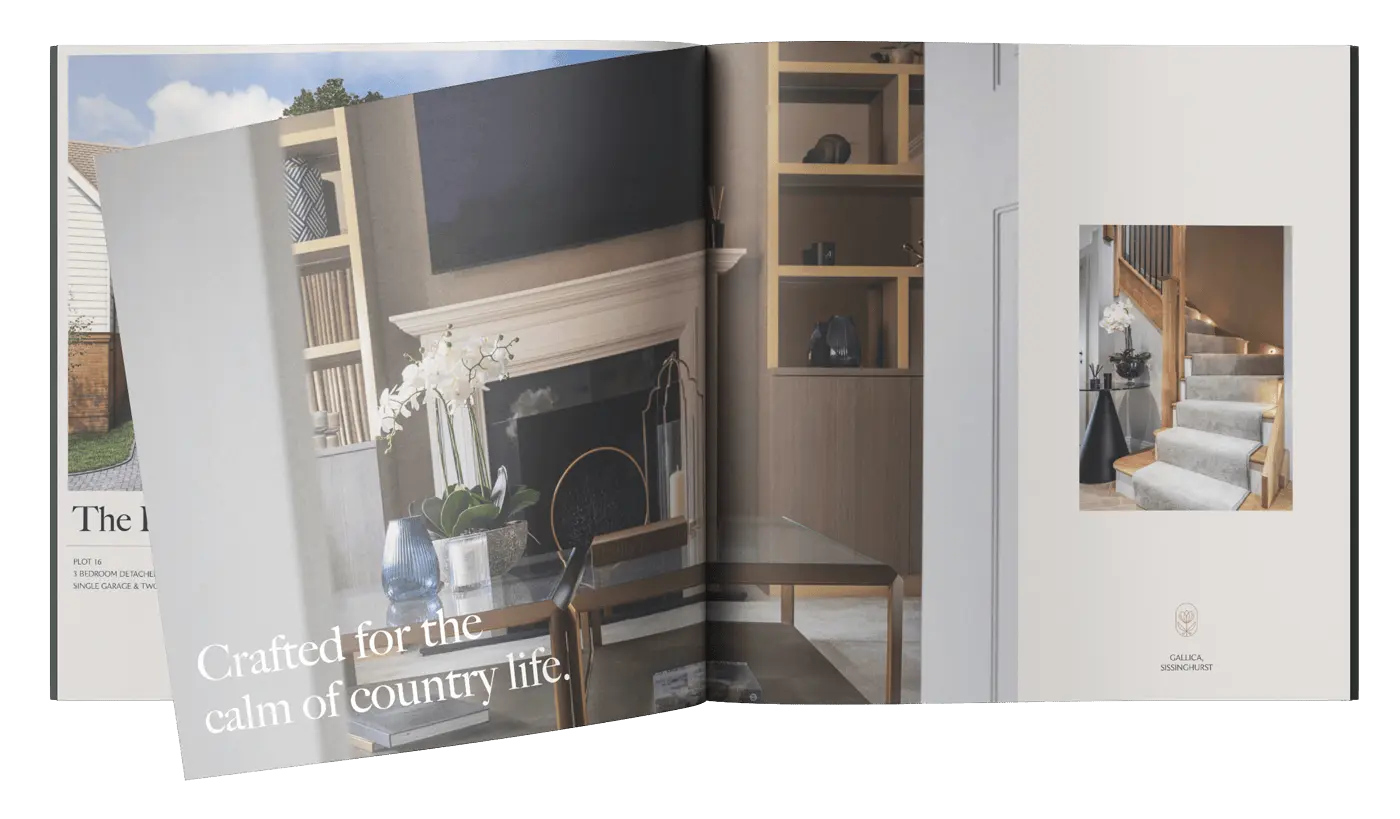 a book with a picture of a room