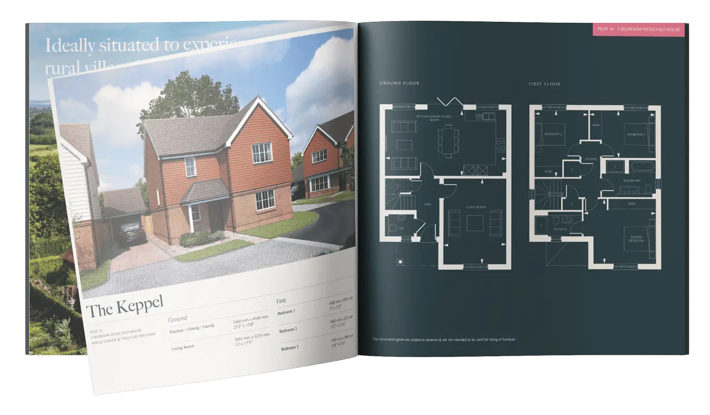 an open book with a house plans